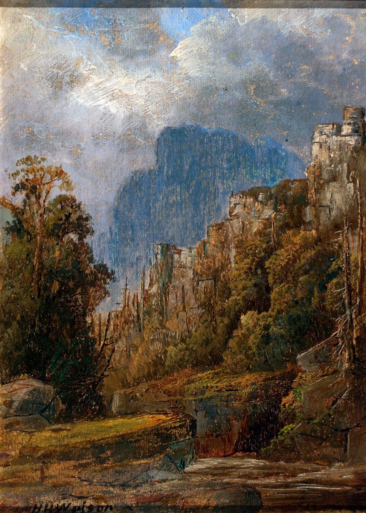 Homer Watson c.1875 "Untitled (The Tall Cliffs)"