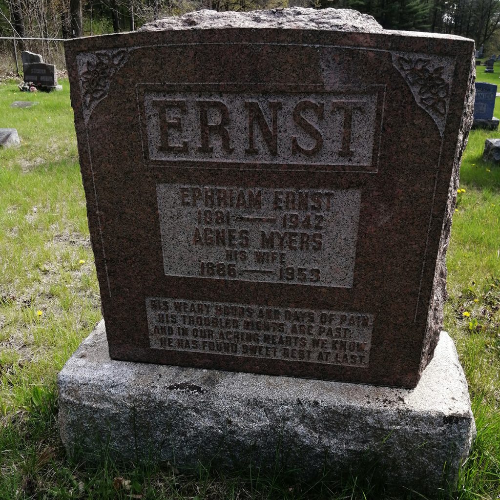 Ephraim Ernest Gravestone