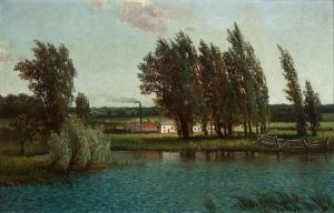 Homer Watson "Pattinson’s Mill, Preston", c.1875, Oil on Board, Homer Watson House Foundation Permanent Collection